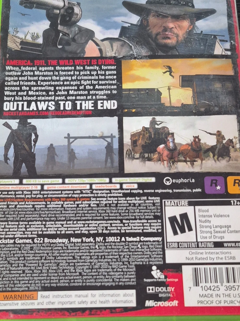 Xbox 360 Red Red Dead Redemption by Rockstar Games